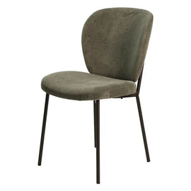 ZAGO Dining Chair Alba black metal legs fabric