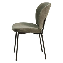 ZAGO Dining Chair Alba black metal legs fabric