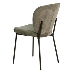 ZAGO Dining Chair Alba black metal legs fabric