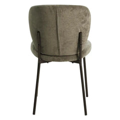 ZAGO Dining Chair Alba black metal legs fabric