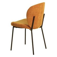 ZAGO Dining Chair Alba black metal legs fabric