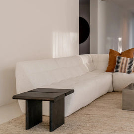 FURNIFIED Side Table Arlen Ash Wood 50cm