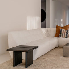 FURNIFIED Side Table Arlen Ash Wood 50cm