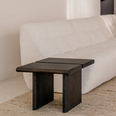 FURNIFIED Side Table Arlen Ash Wood 50cm