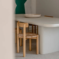FURNIFIED Dining Chair Arlo Woven Seat