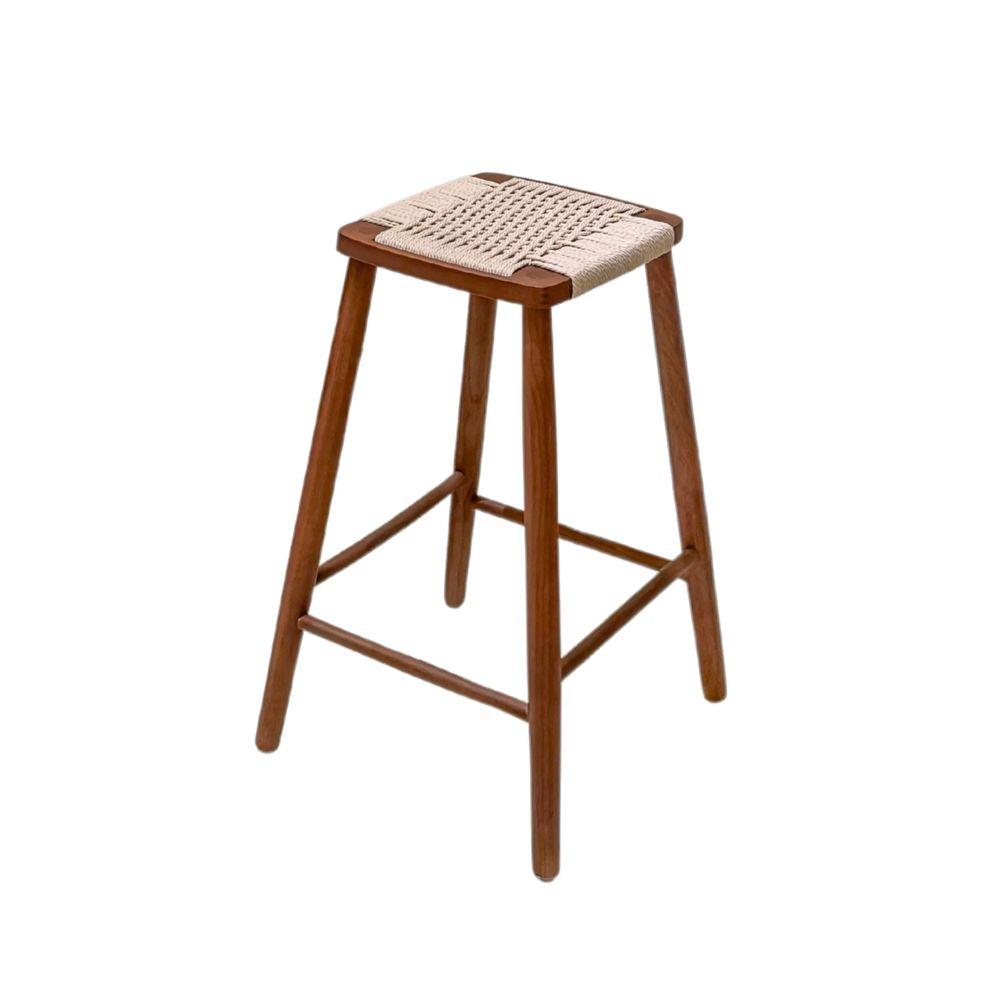 FURNIFIED Bar Stool Belli Walnut 65cm