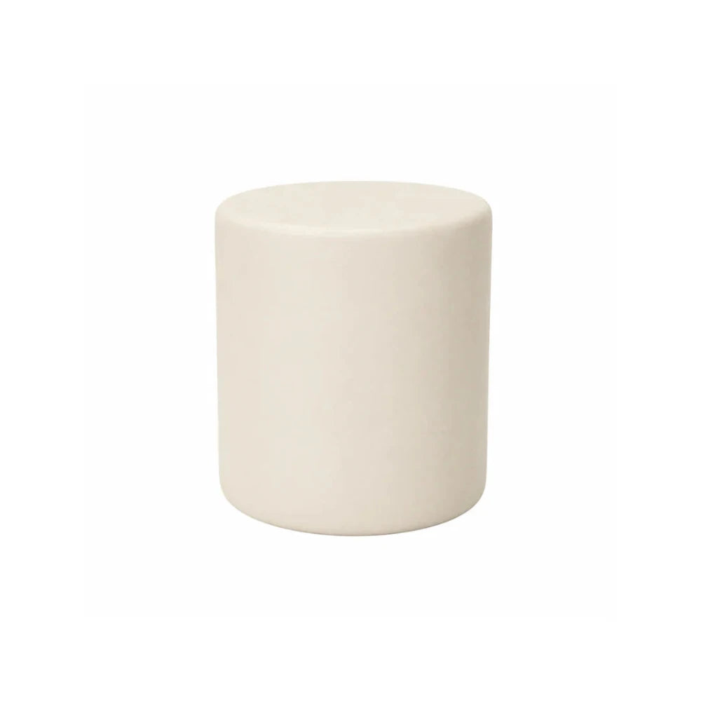 FURNIFIED Side Table Brisa  White Travertine