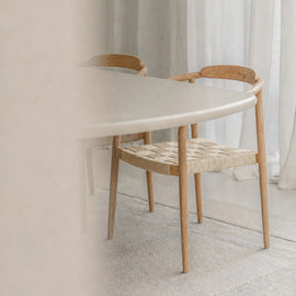 FURNIFIED Dining Chair Burnie Light Natural Oak