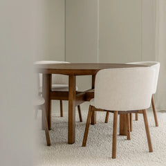 FURNIFIED Dining Chair Celia Dark Walnut