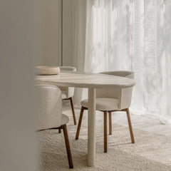 FURNIFIED Dining Chair Celia Dark Walnut