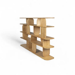 ZAGO Bookshelf Cocconing Five Shelves Natural Oak 200cm