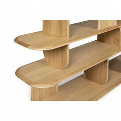 ZAGO Bookshelf Cocconing Five Shelves Natural Oak 200cm