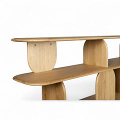 ZAGO Bookshelf Cocconing Five Shelves Natural Oak 200cm