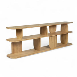 ZAGO Bookshelf Cocconing Three Shelves Natural Oak 200cm