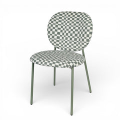 ZAGO Dining Chair Damier Fabric