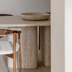 FURNIFIED Oval Dining Table Zira White 260cm