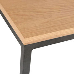 ZAGO Side Table Pia Oak Black Metal 60cm