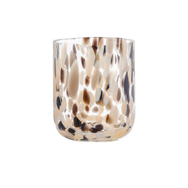 OPJET PARIS Glass Black Speckled Tumbler 9.5cm