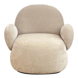 OPJET PARIS Swivel Armchair Retroplush Polyester 77cm