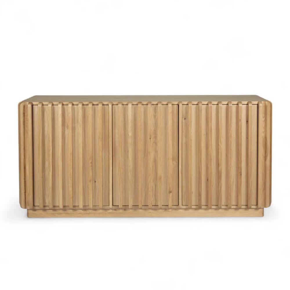 ZAGO Sideboard Elegant Natural Oak 3 Doors 158cm