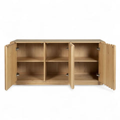 ZAGO Sideboard Elegant Natural Oak 3 Doors 158cm