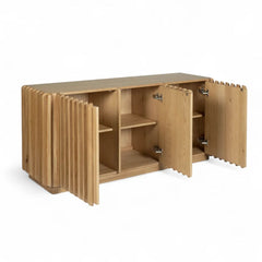 ZAGO Sideboard Elegant Natural Oak 3 Doors 158cm