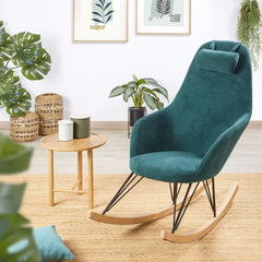 ZAGO Rocking Armchair Evy Ash and Fabric