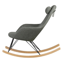 ZAGO Rocking Armchair Evy Ash and Fabric