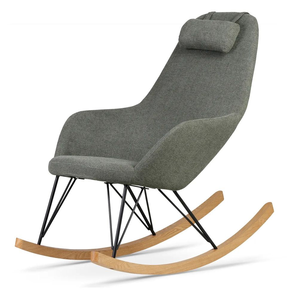 ZAGO Rocking Armchair Evy Ash and Fabric