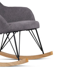 ZAGO Rocking Armchair Evy Ash and Fabric
