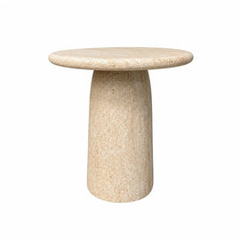 FURNIFIED Coffee Table Eze White Travertine
