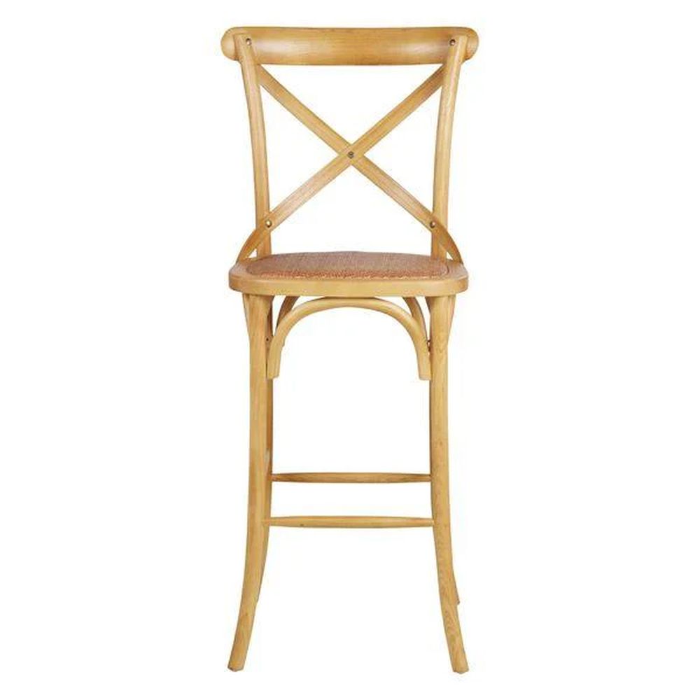 ZAGO Bar Stool Bistrot Wood Rattan 116cm