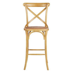 ZAGO Bar Stool Bistrot Wood Rattan 116cm