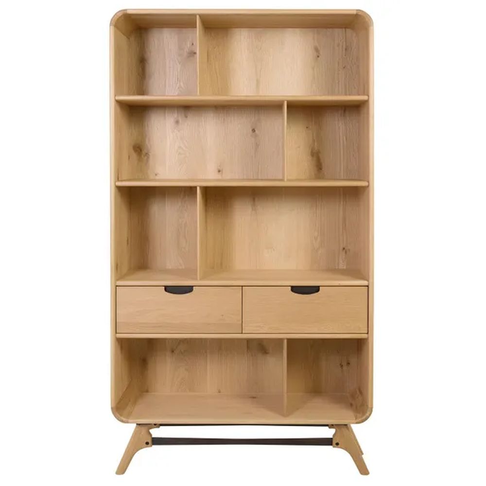 ZAGO Bookshelf Flow 2 Drawers Natural Oak