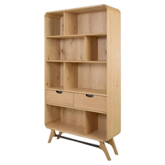 ZAGO Bookshelf Flow 2 Drawers Natural Oak