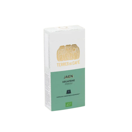 TERRES DE CAFÉ Coffee Organic Capsules Jaen Decaffeinated x10