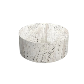 FURNIFIED Dax Coffee Table Travertine 32cm