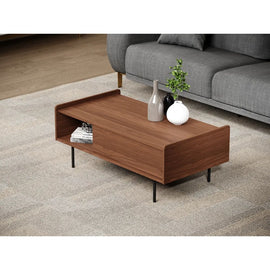 ZAGO Coffee Table Gatsby Walnut Black Metal 110cm