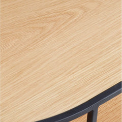 ZAGO Coffee Table Grayson Natural Oak Black Metal 120cm