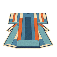 HARTO Rug Inès Shades of Blue and Terracotta 170x240cm