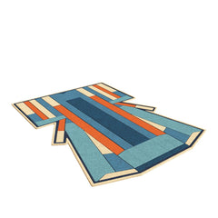 HARTO Rug Inès Shades of Blue and Terracotta 170x240cm