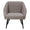 ZAGO Armchair Hoto Dark Gray Curly Wool