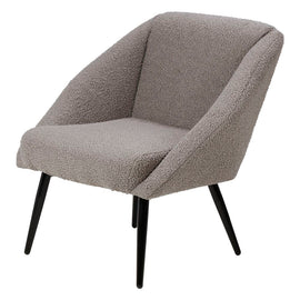 ZAGO Armchair Hoto Dark Gray Curly Wool