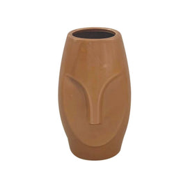 OPJET PARIS Mini Brown Ceramic Face Vase 13cm