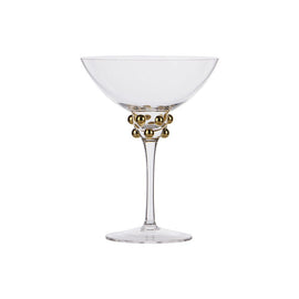OPJET PARIS Champagne Coupe Glass Golden Pearl 16cm