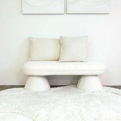 OPJET PARIS Cushion Terry Fabric White 40x60cm