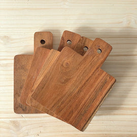 OPJET PARIS Set of 4 Mini Wooden Boards 14cm