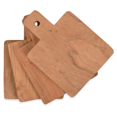 OPJET PARIS Set of 4 Mini Wooden Boards 14cm