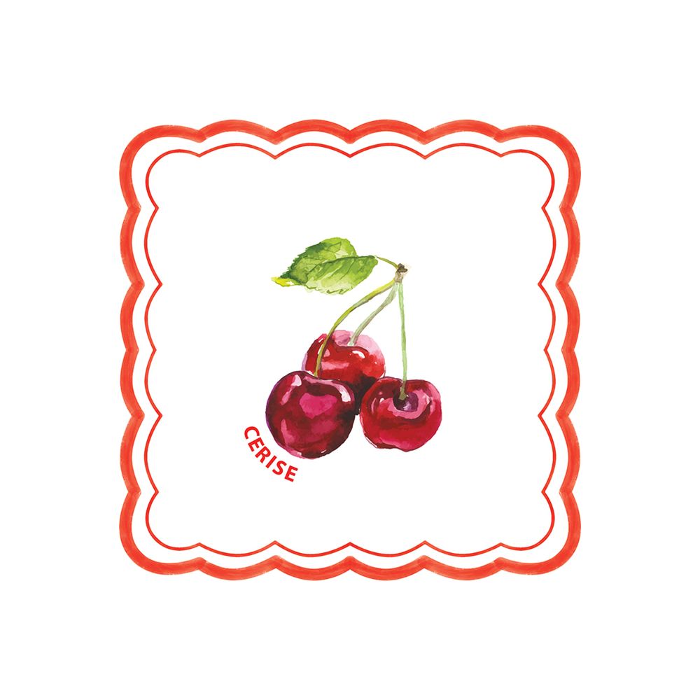 OPJET PARIS Paper Napkin Cherry Fig x20
