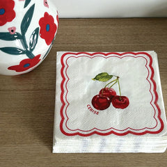 OPJET PARIS Paper Napkin Cherry Fig x20